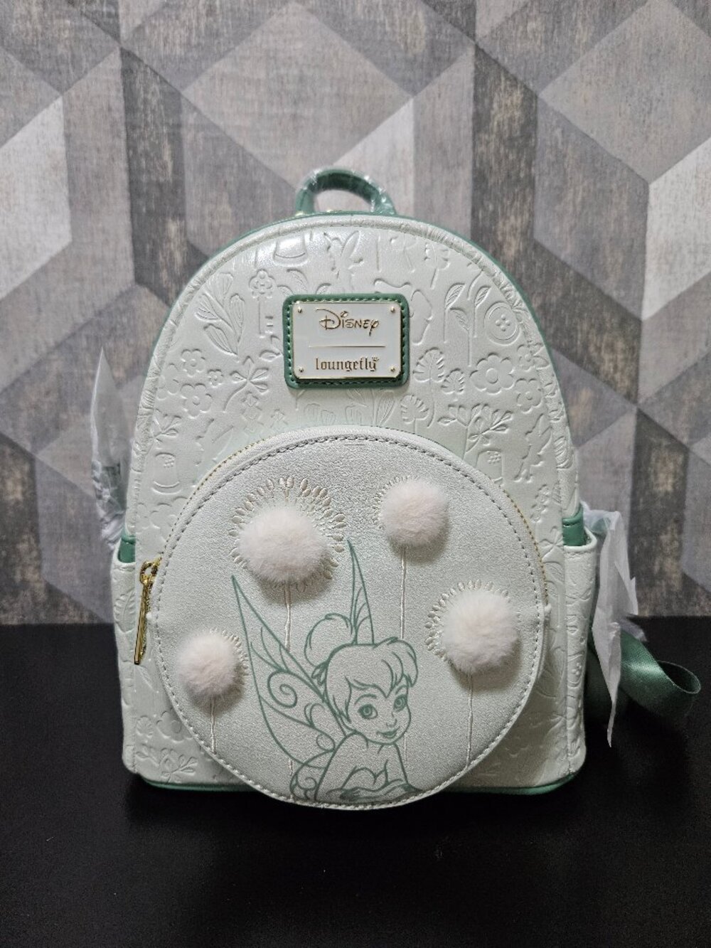 NWT Loungefly Disney Tinker Bell Dandelion Pom Pom Mini Backpack Exclusive